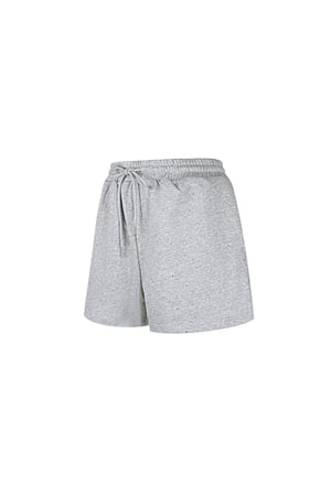 Pantaloncini da jogging in tessuto con strass - Grigio h5 Immagine5