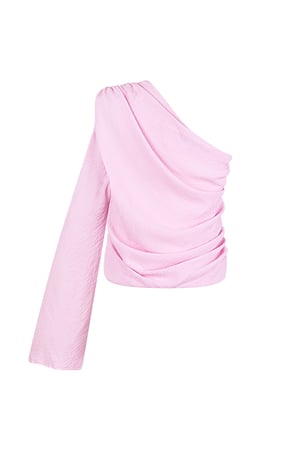 One shoulder blouse - pink h5 Picture6