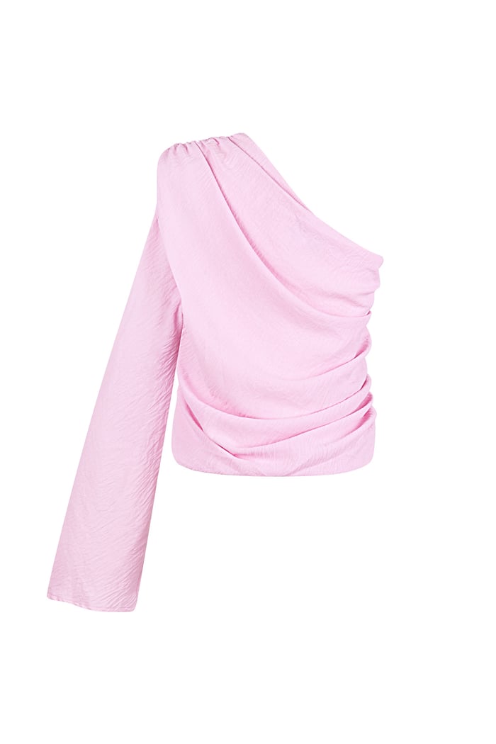 One shoulder blouse - pink Picture6