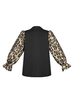 Girly blazer panther sleeves - Black brown h5 Picture6