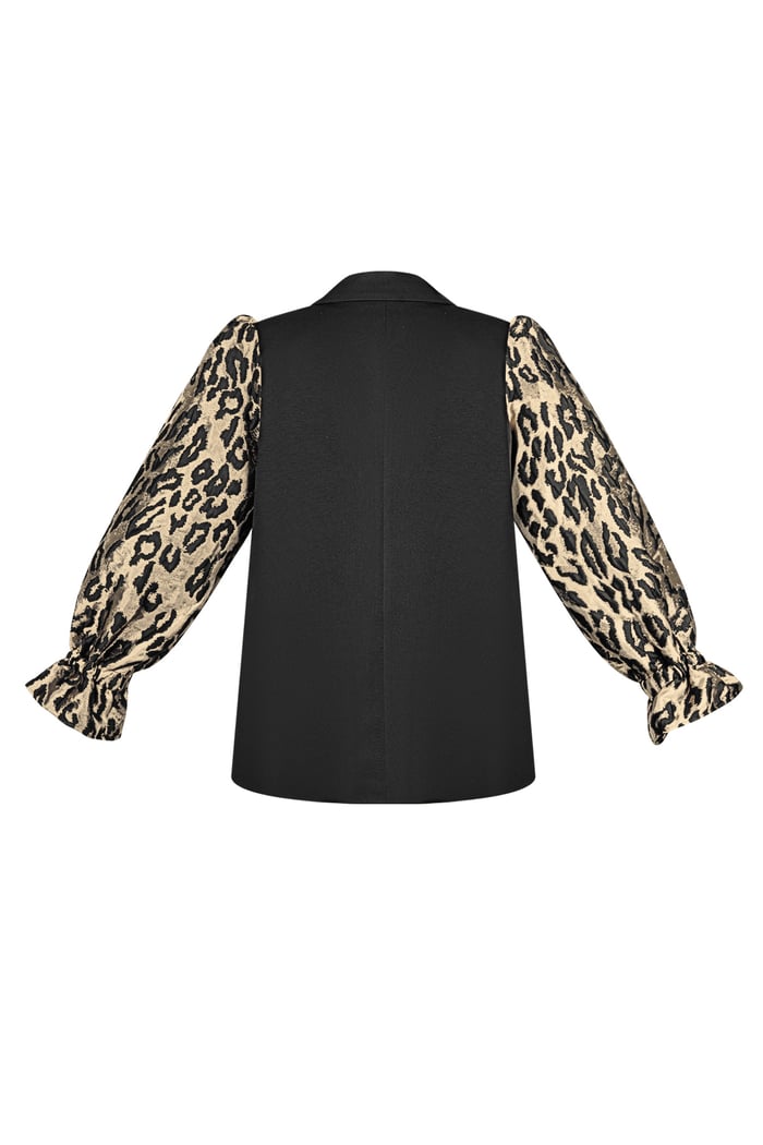 Girly blazer panther sleeves - Black brown Picture6