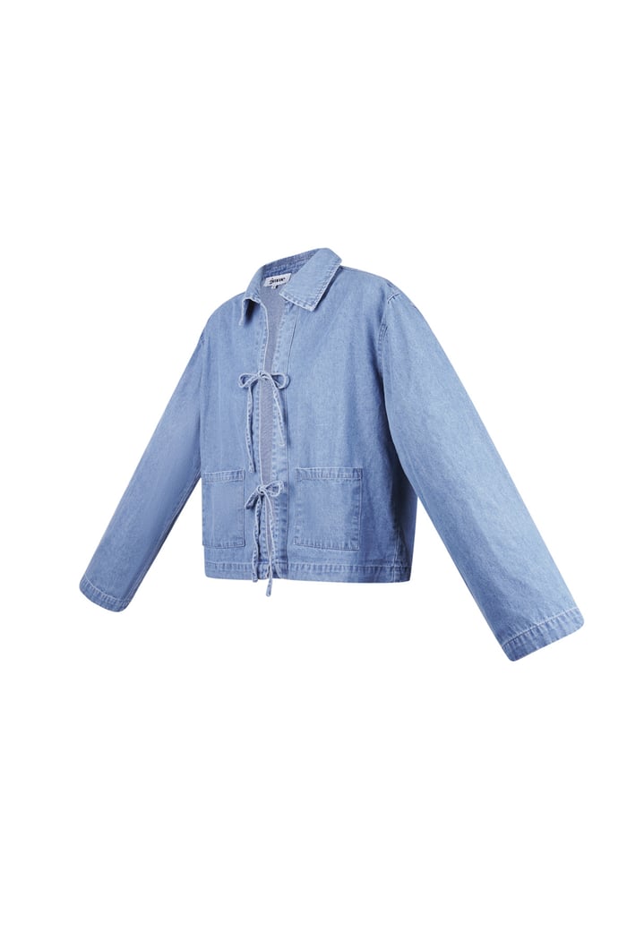 Denim jacket with bows - blue Picture7