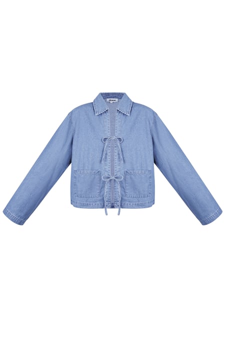 Jeansjacke mit Schleifen - blau 2