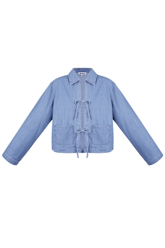 Denim jacket with bows - blue 