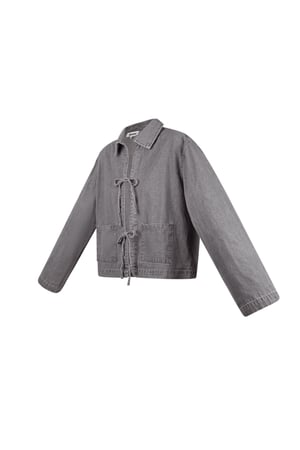 Denim jacket with bows - grey h5 Picture7