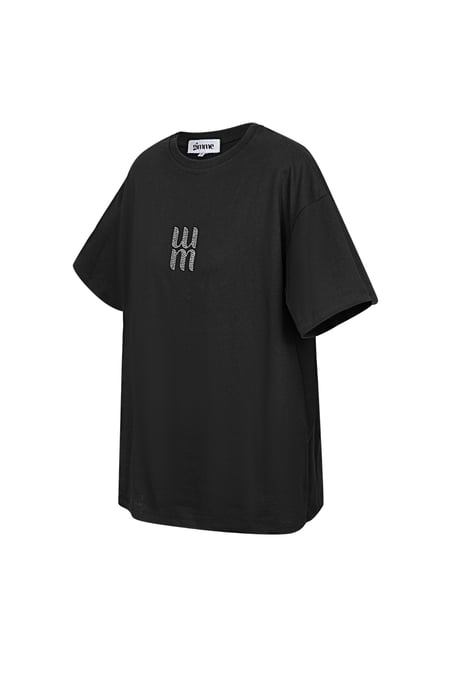 Letter M Top - Black