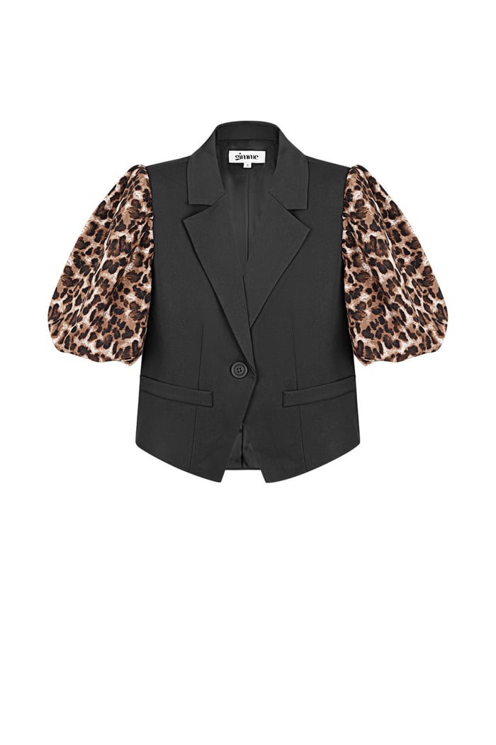 Blazer It girl con maniche a pantera - Marrone nero 