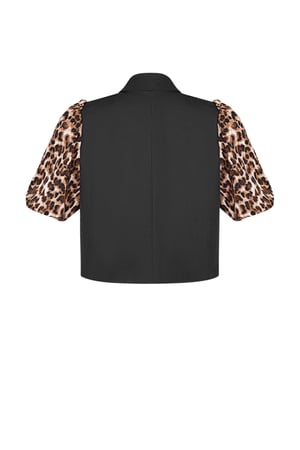 It girl blazer with panther sleeves - Brown black h5 Picture6