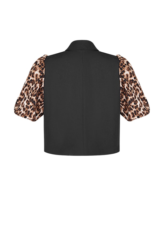 It girl blazer with panther sleeves - Brown black Picture6