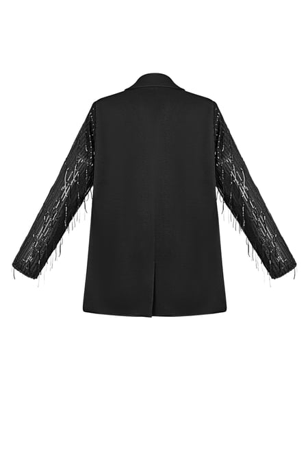 Blazer glitter sleeves - Black