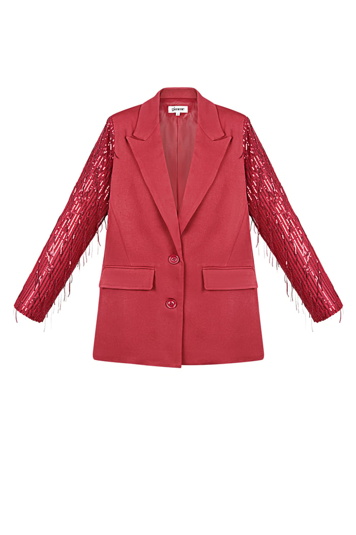 Blazer glitter sleeves - Red 