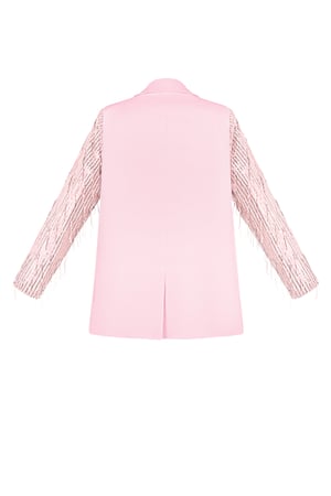 Blazer glitter mouwen - Roze h5 Afbeelding6