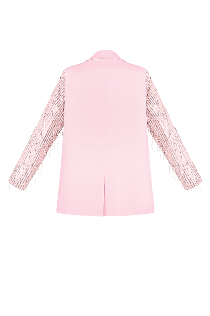 Blazer glitter mouwen - Roze Afbeelding6