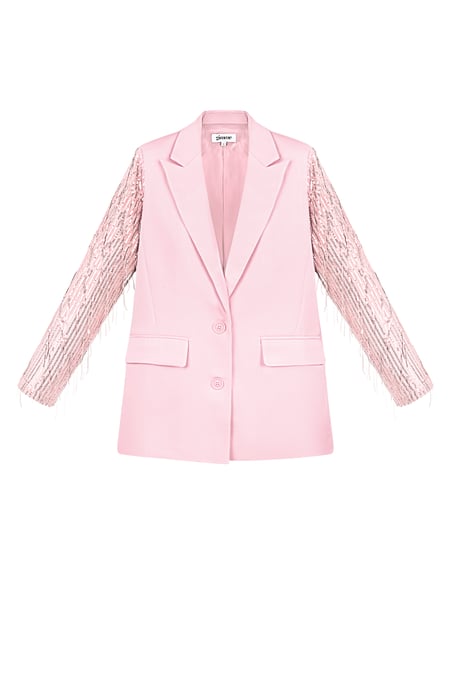 Blazer manches pailletées - Rose