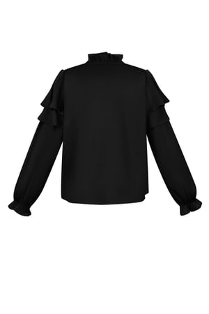 Ruffle blouse - Black h5 Picture9