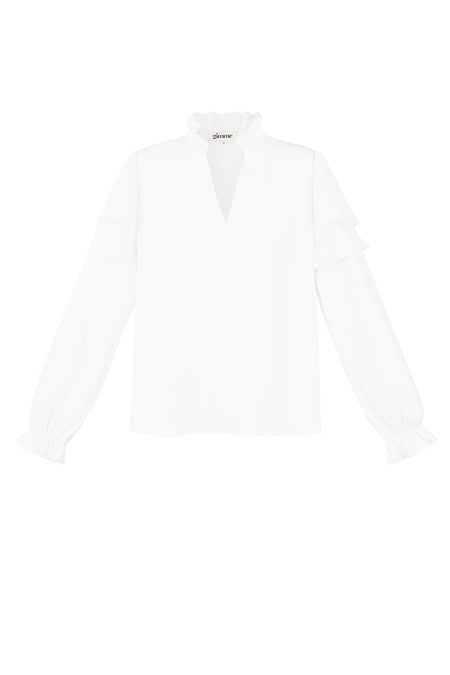 Ruffle blouse - White 2