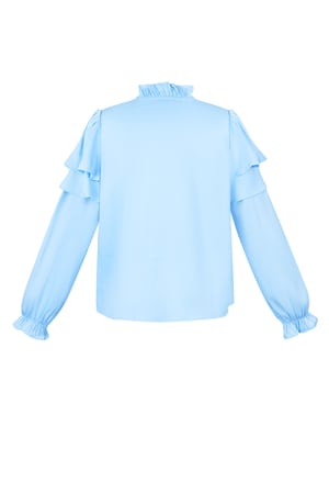 Ruffle blouse - Blue h5 Picture9