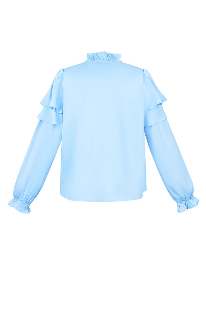 Ruffle blouse - Blue Picture9