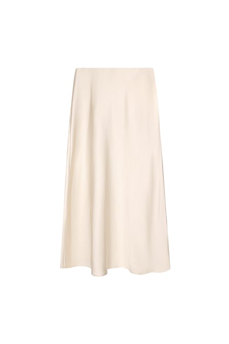 Long satin skirt - Beige 2