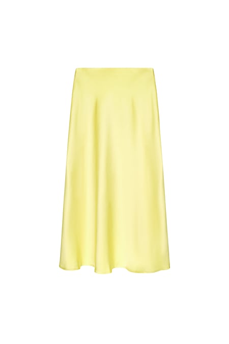 Long satin skirt - Yellow 2