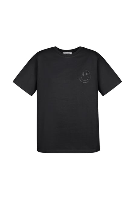 T-shirt smiley face - Black 2