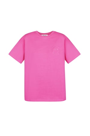 T-shirt smiley face - fuchsia h5 