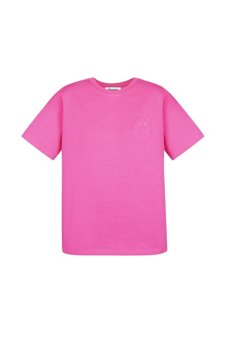 T-shirt smiley face - Fuchsia