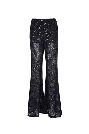 Pantaloni in pizzo con glitter - nero h5 Immagine2