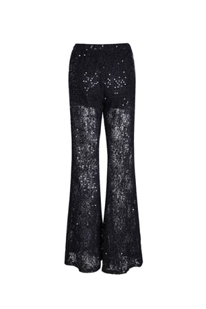 Pantaloni in pizzo con glitter - nero h5 