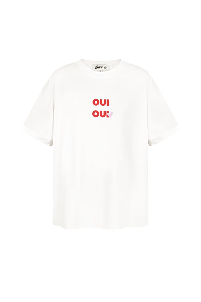 T-shirt Oui Oui - blanc 