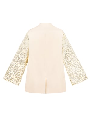 Blazer with panther sleeves - Cream h5 Picture6