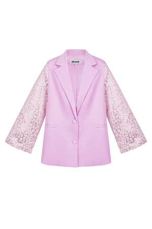 Blazer with panther sleeves - Pink h5 