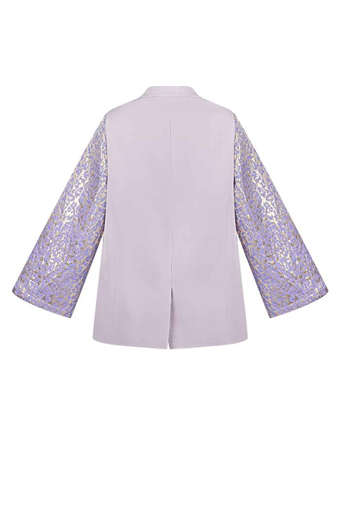 Blazer with panther sleeves - Purple Picture6