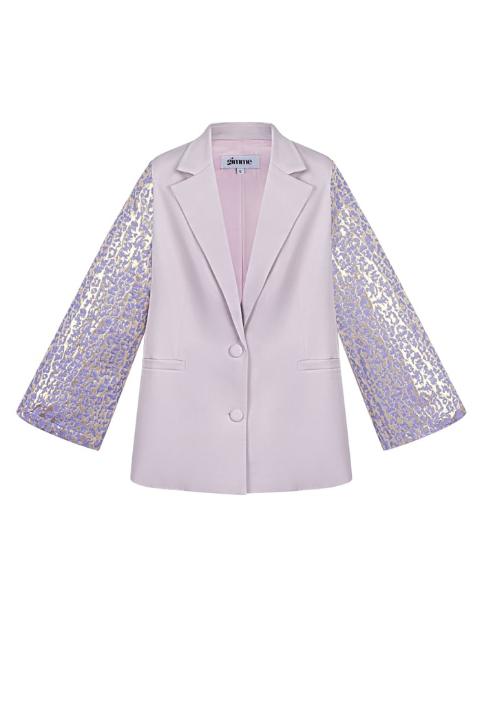 Blazer with panther sleeves - Purple 