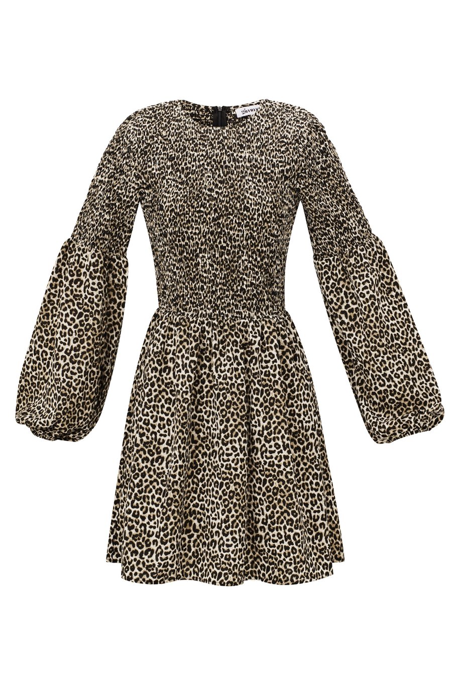 Leopard Mini Dress - Brown