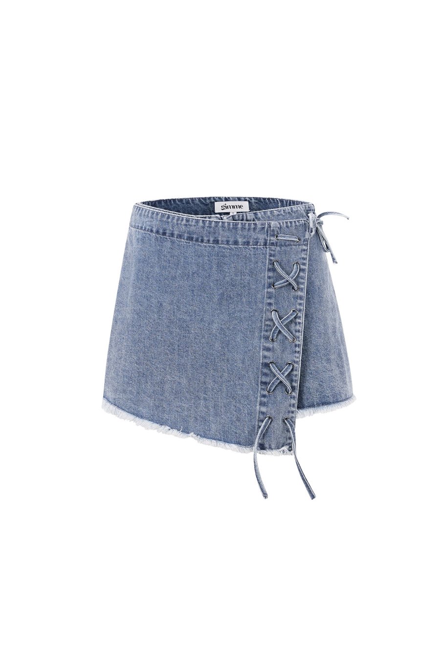 Fiyonklu Mini Etek - Mavi 