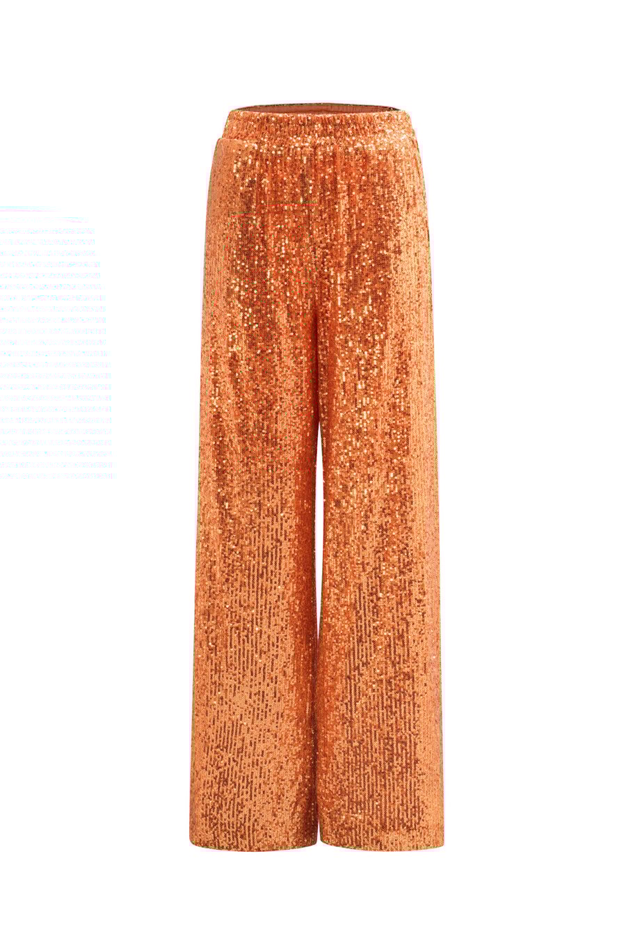 Glitter Straight Pants - Orange 