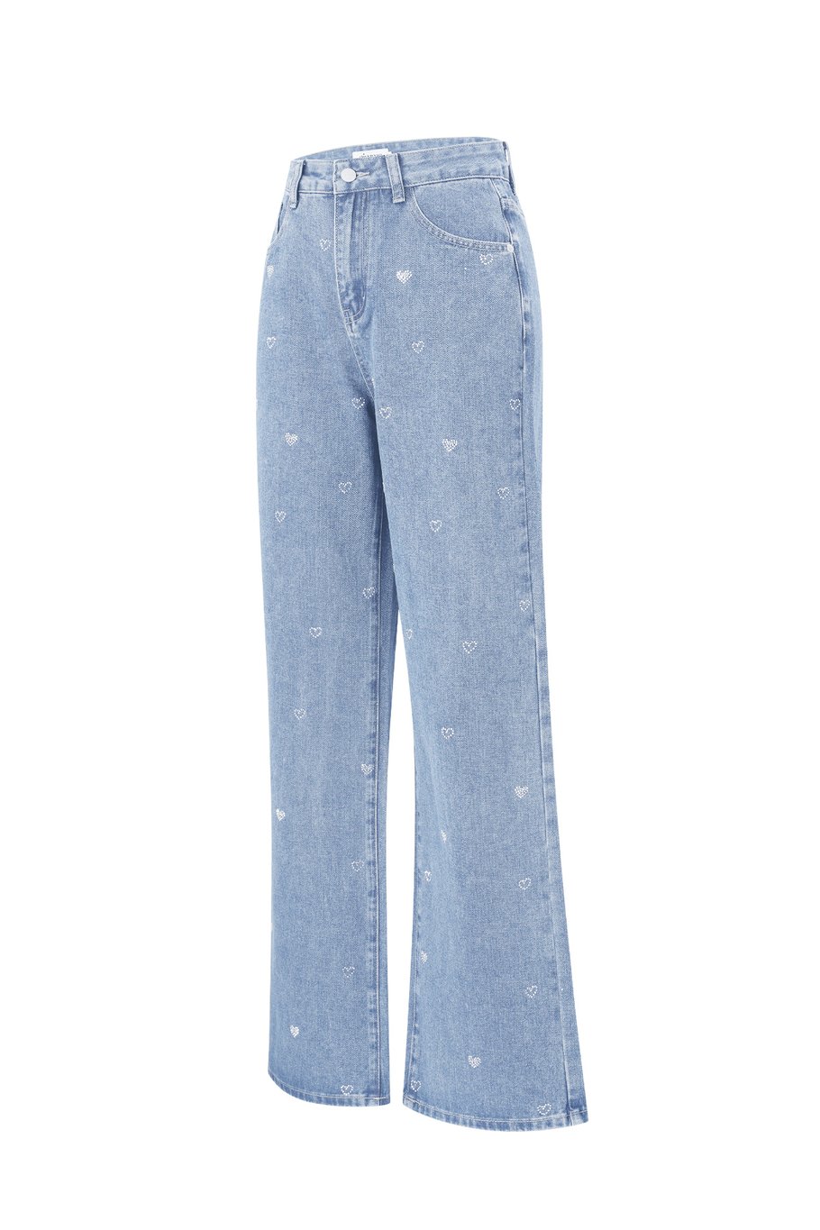 Denim jeans glitter heart Picture12