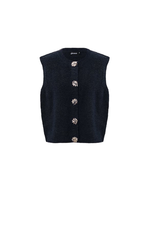 Polyesterfaser (Polyester) Strickweste Einfarbig Lässige Herbst-/Winterkleidung
