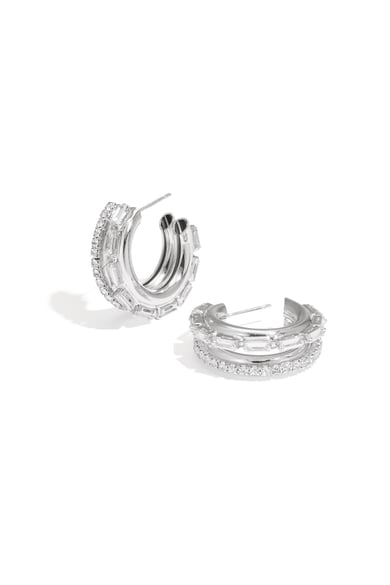 Boucles d&#39;oreilles créoles en fer, élégantes, luxueuses, de Noël, pour femmes h5 Image5