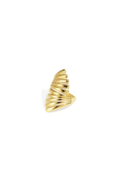 Anillos de acero inoxidable con forma irregular, estilo casual, diario, serie simple, joyería para mujer h5 