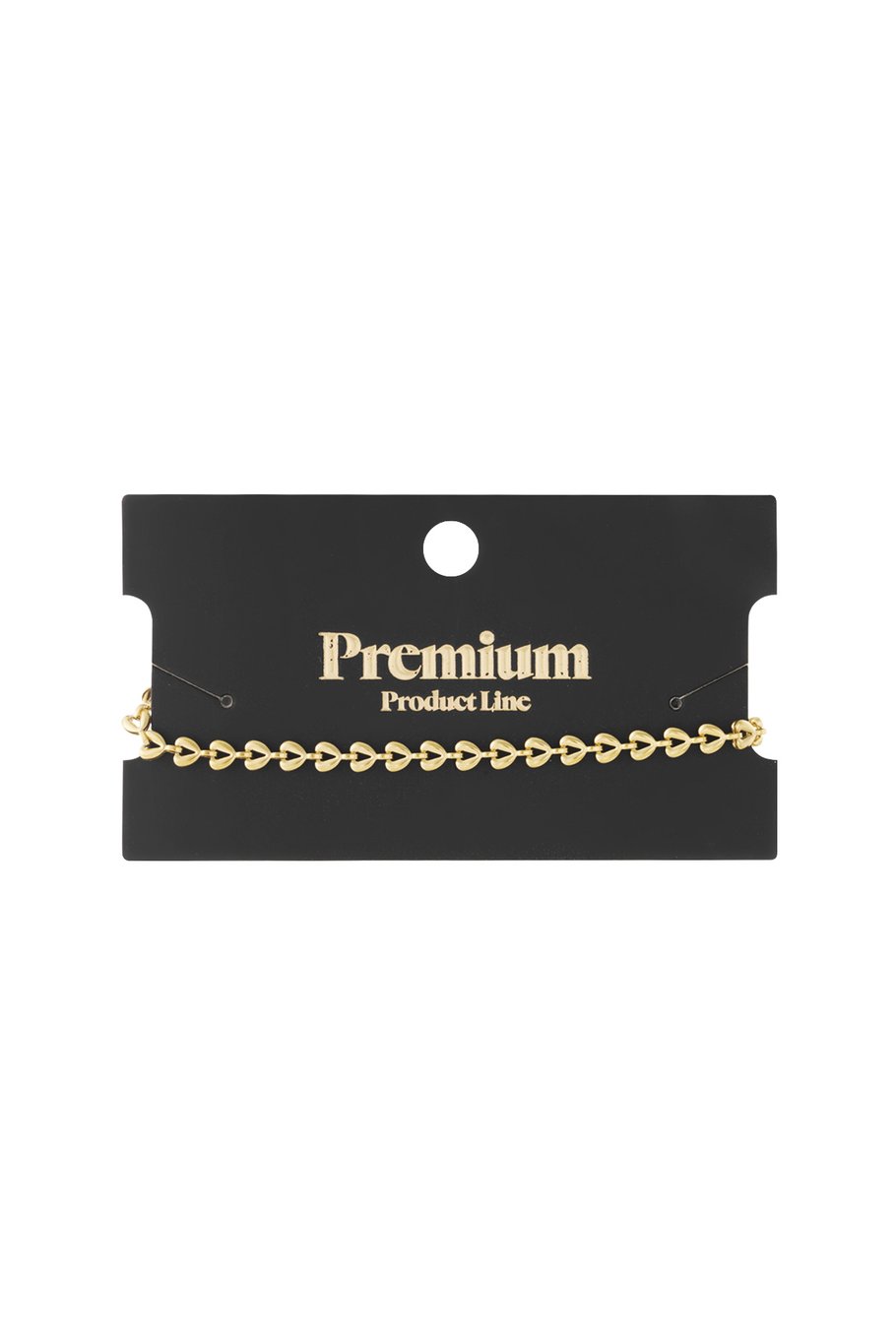 Armband verbundene Herzen – Goldfarbe - Goldfarbefarbe Bild4