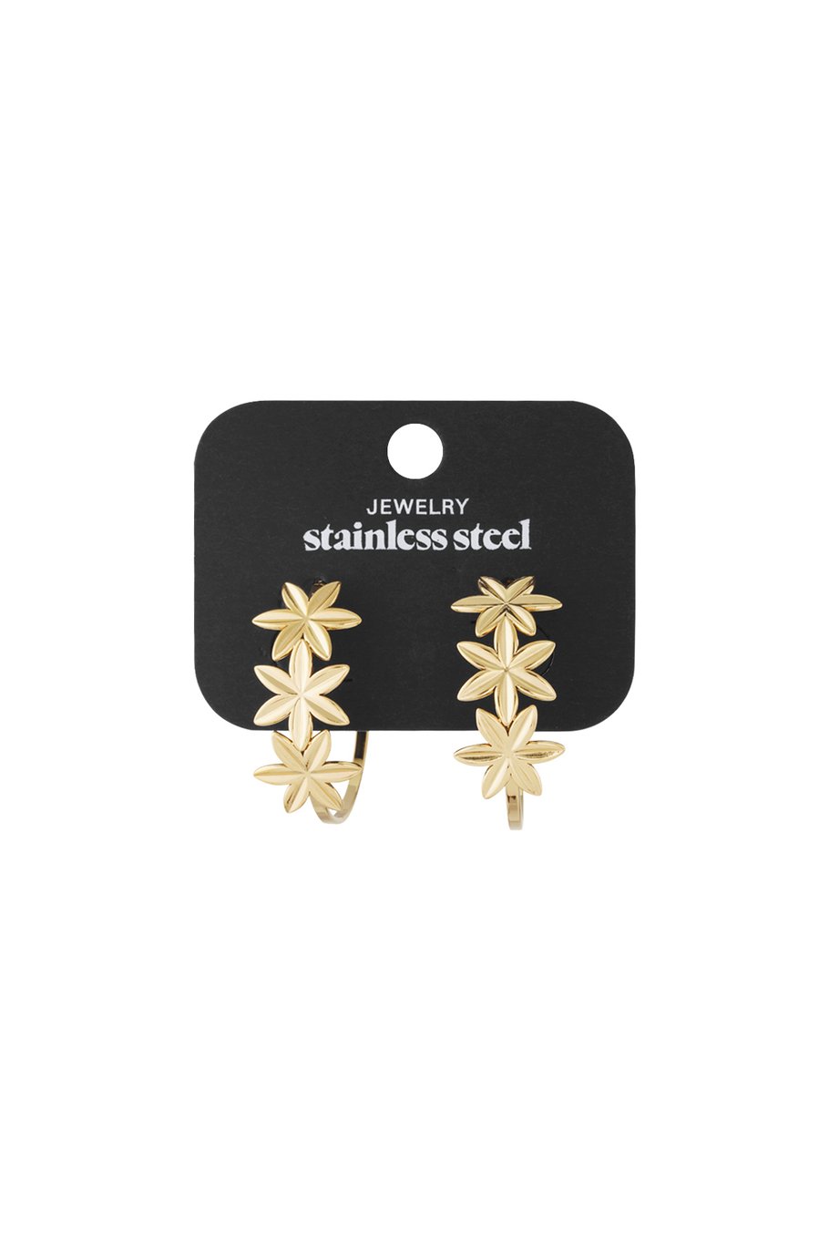 Hoop earrings adorned with flowers h5Picture4