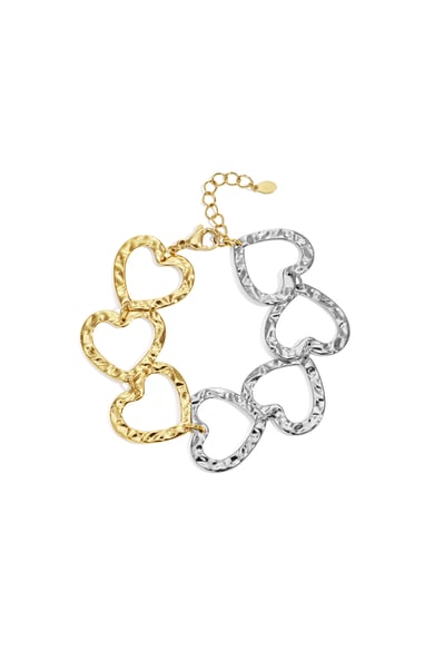 Roestvrijstalen kettingarmbanden met hart, casual, dagelijks, eenvoudig, serie, damessieraden h5 