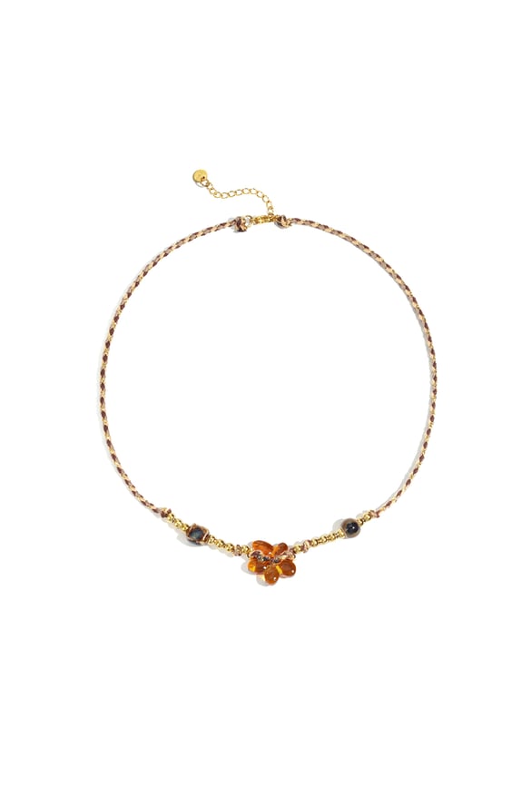 Polyester Perlen Halsketten Blume Casual Täglich Einfache Serie frauen schmuck 2