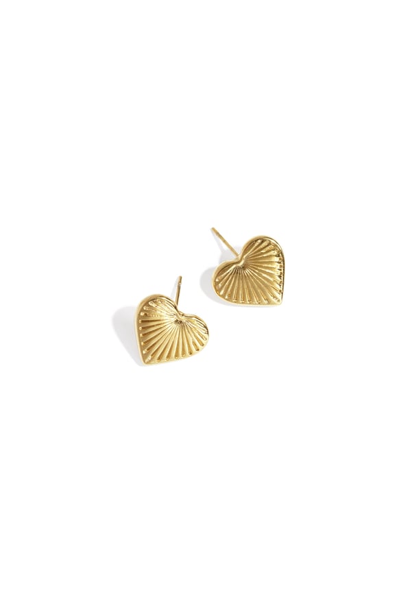 Stainless Steel Stud Earrings Heart Daily Daily Simple Series Women's jewelry 2