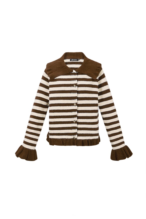 Polyestervezel (polyester) Gebreid vest Strepen Casual Herfst/Winterkleding 2