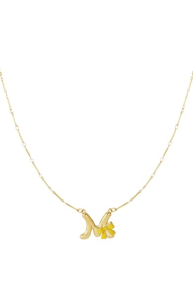 Collana con iniziali felici e ciondoli h5 
