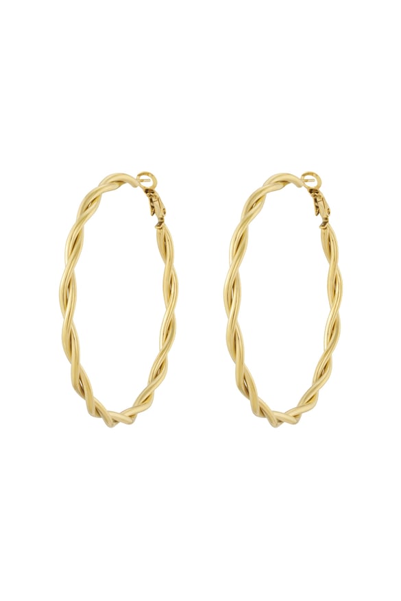 Twisted hoop earrings L 2