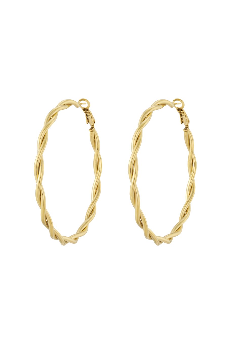 Twisted hoop earrings L 